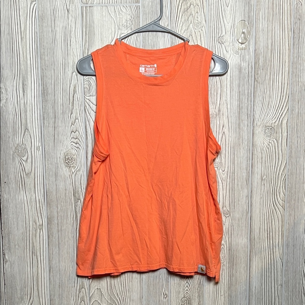 Carhartt Vibrant Orange Tank Top Size Large